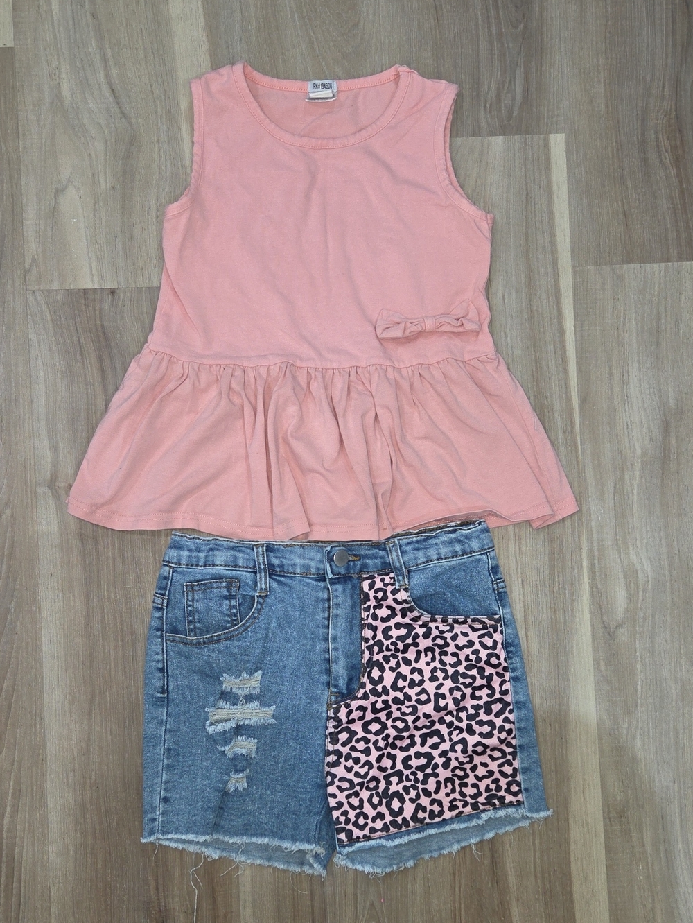 •Mia Belle Girls• Little Girls Boutique Blouse And Shorts Matching Set